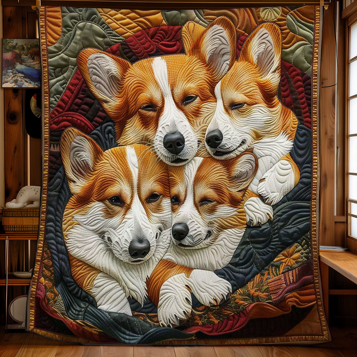 Corgi’s Cozy Corner WN2808063CL Quilt