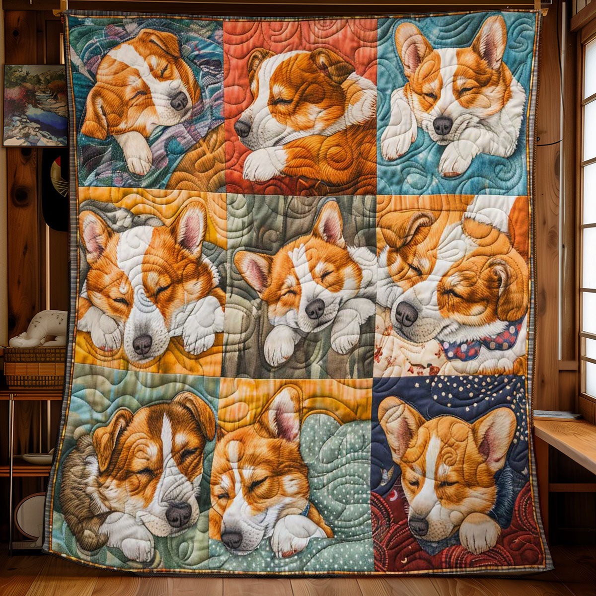 Corgi’s Cozy Dream WN2808104CL Quilt