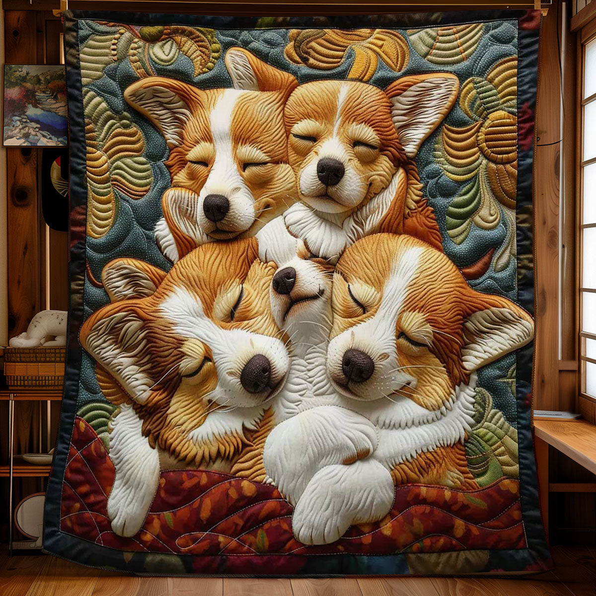 Corgi’s Dreamland Retreat WN2808078CL Quilt