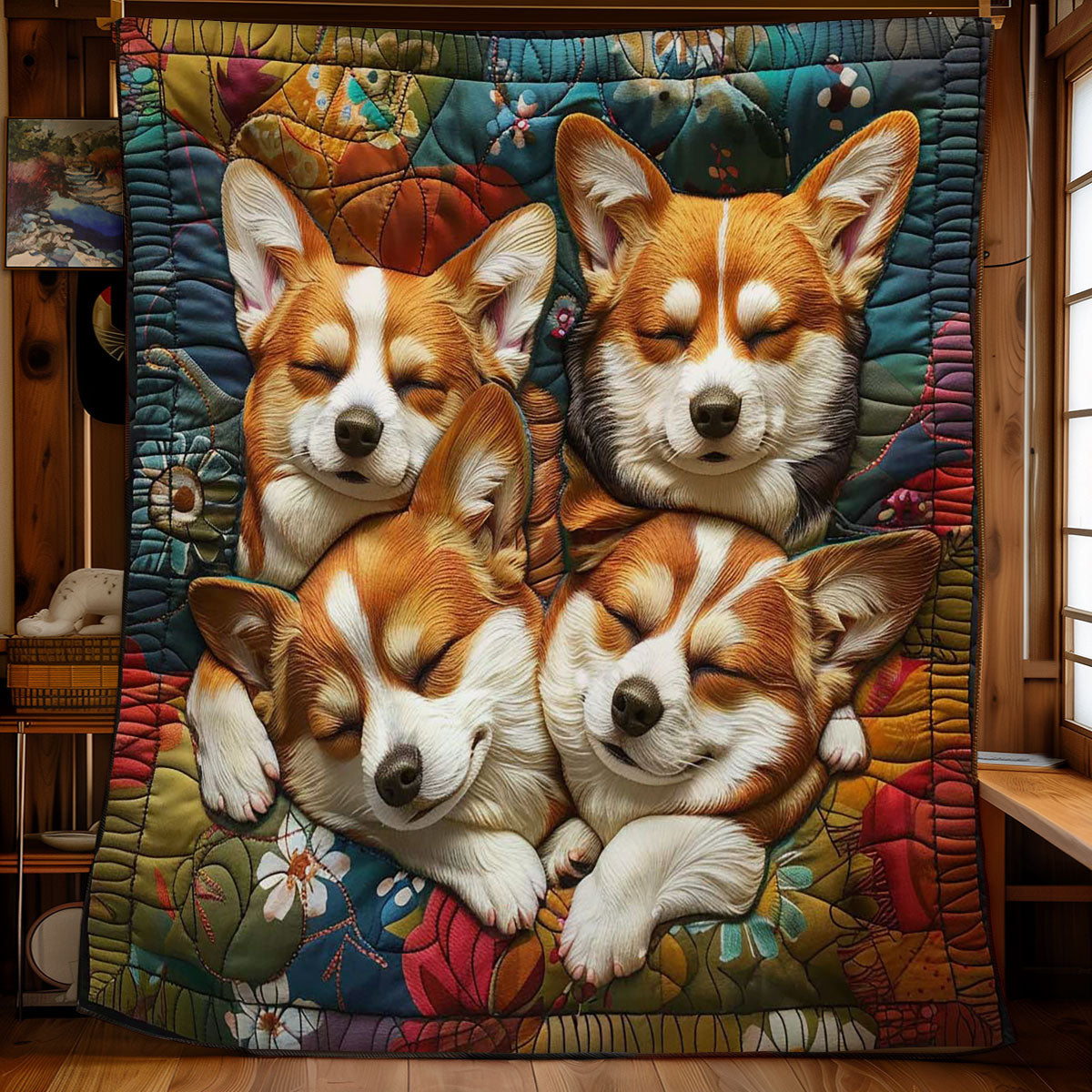 Corgi’s Naptime WN2808069CL Quilt