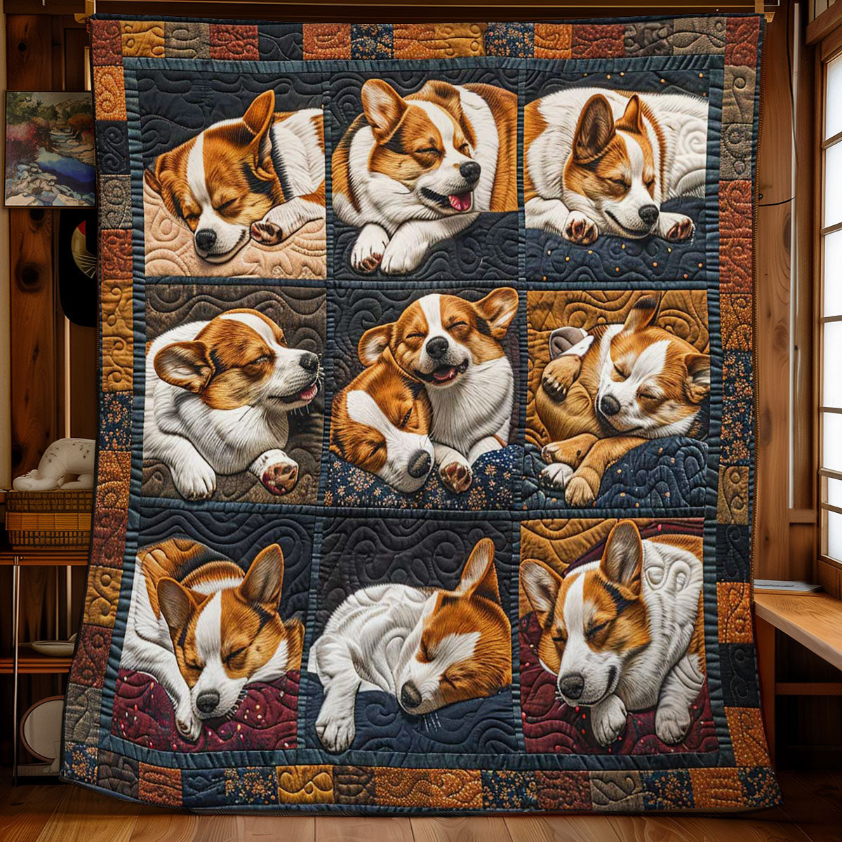 Corgi’s Restful Retreat WN2808108CL Quilt