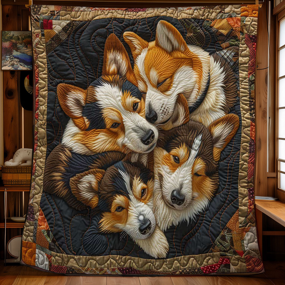 Corgi’s Warm Nest WN2808093CL Quilt