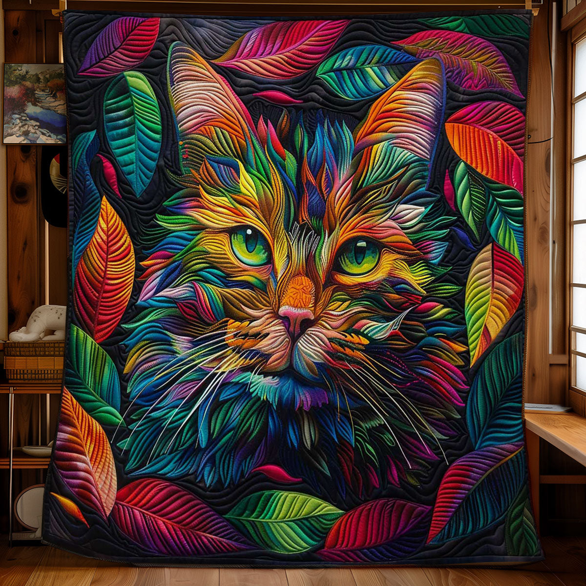 Cosmic Cat Art WN2808045CL Quilt