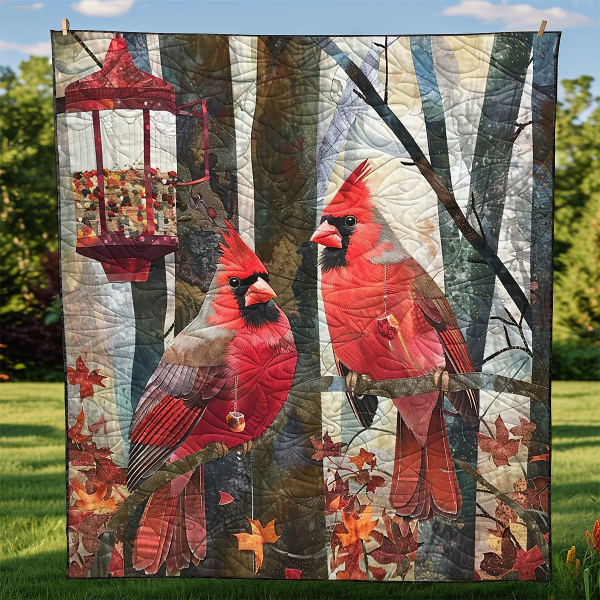 Couple Cardinals WM2308030CL Quilt