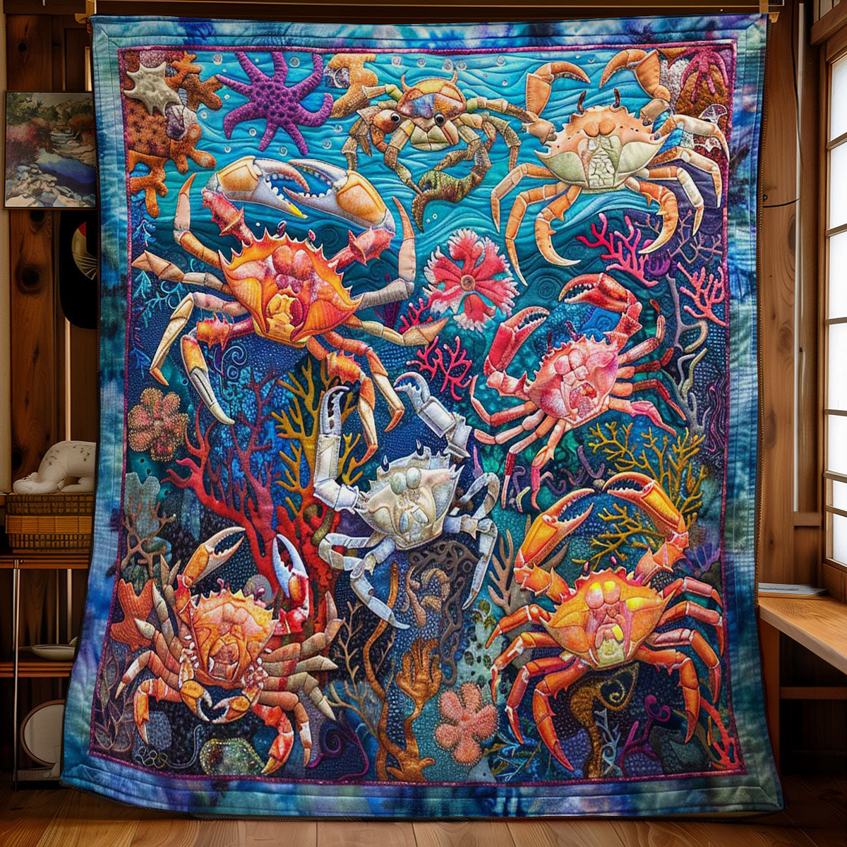 Crabs' Aquatic Amusement WN2708076CL Quilt