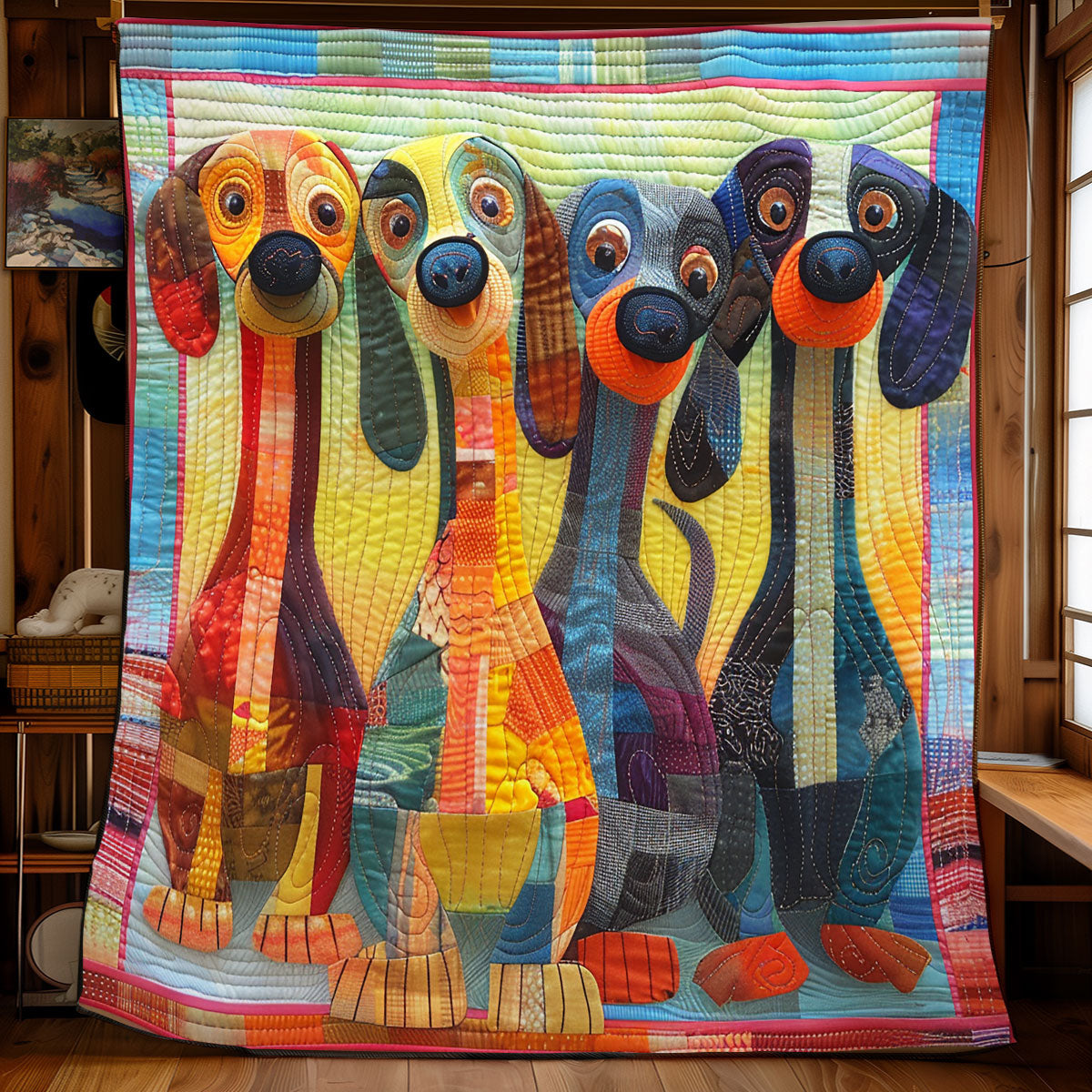 Dachshund Nest WN2208053CL Quilt