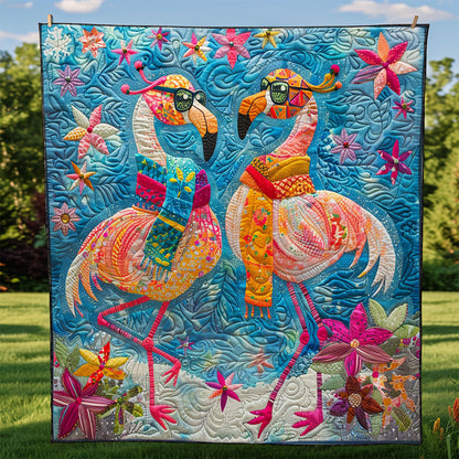 Dancing Party Flamingos WM2408030CL Quilt