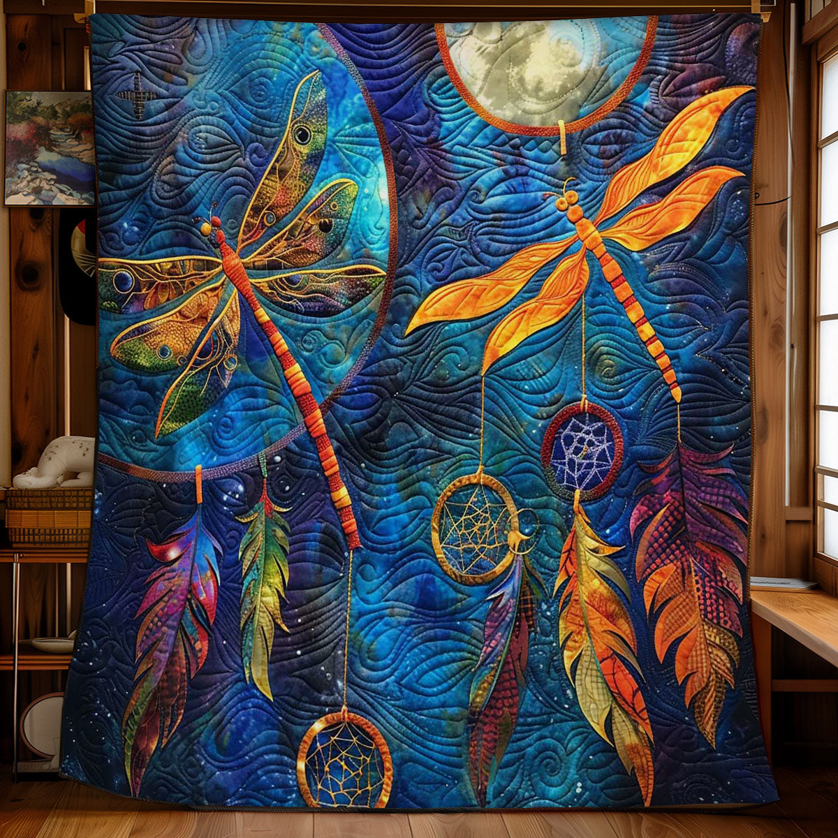 Dragonfly Dreamcatcher Symphony WN2708050CL Quilt