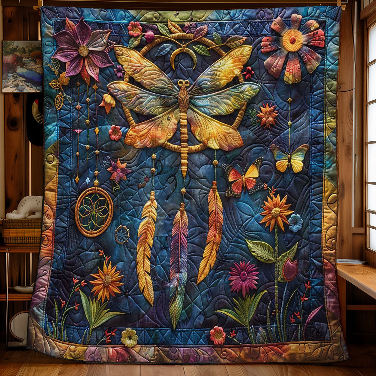 Dragonfly Dreamcatcher WN2708005CL Quilt