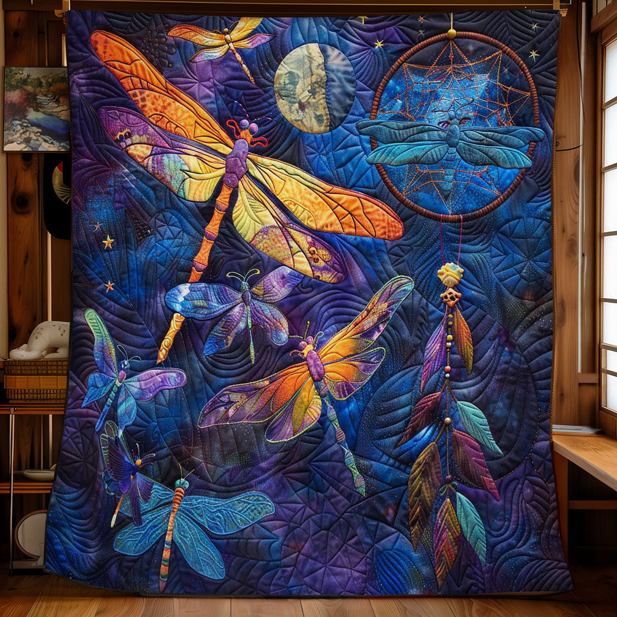 Dragonfly Dreams in Moonlight WN2708048CL Quilt