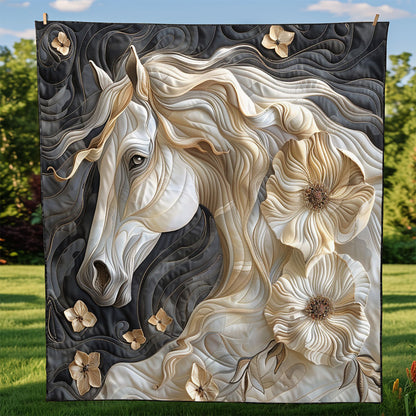 Elegants Beige Horse WM2308023CL Quilt