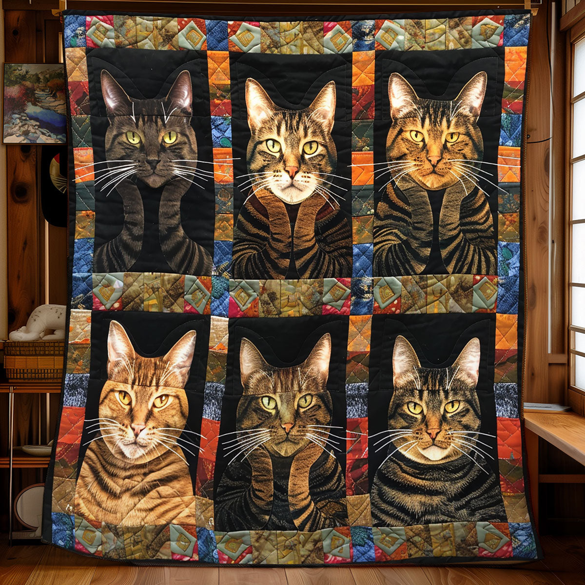 Feisty Cats WN2208031CL Quilt