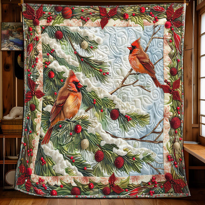 Festive Cardinals WN2208057CL Quilt