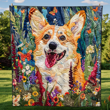 Floral Corgi WM2908021CL Quilt