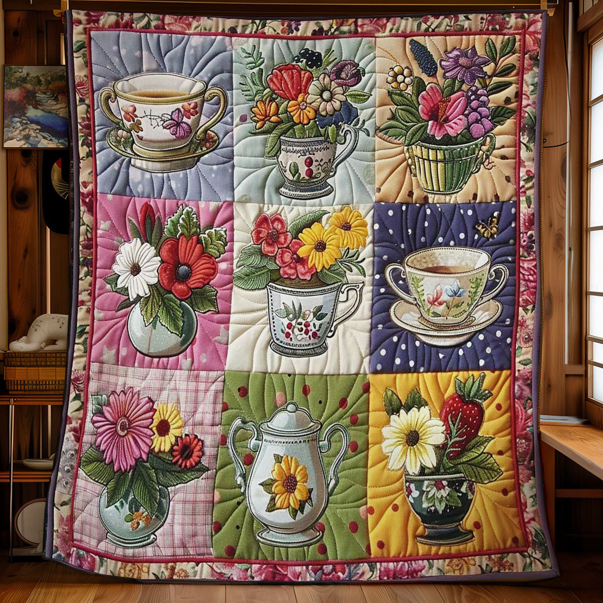 Floral Tea Delight WN2708010CL Quilt