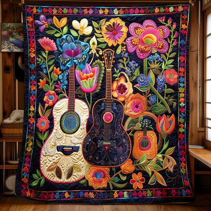 Flower Guitar Dreams WN2208132CL Quilt