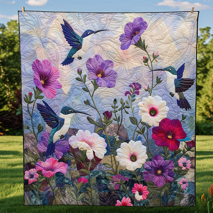 Garden Flowers And Hummingbirds WM2808016CL Quilt