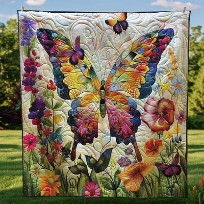 Garish Floral Butterfly WM2308085CL Quilt