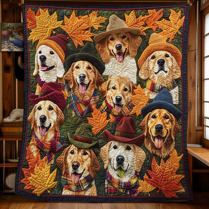 Golden Dogs Autumn Charm WN2708013CL Quilt