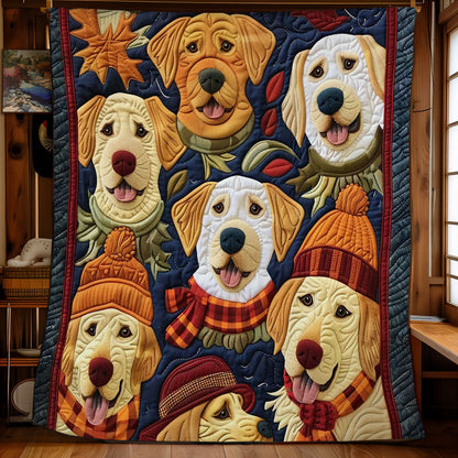 Golden Dogs In Autumn Splendor WN2708020CL Quilt