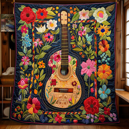 Groovy Guitar Blossoms WN2208124CL Quilt