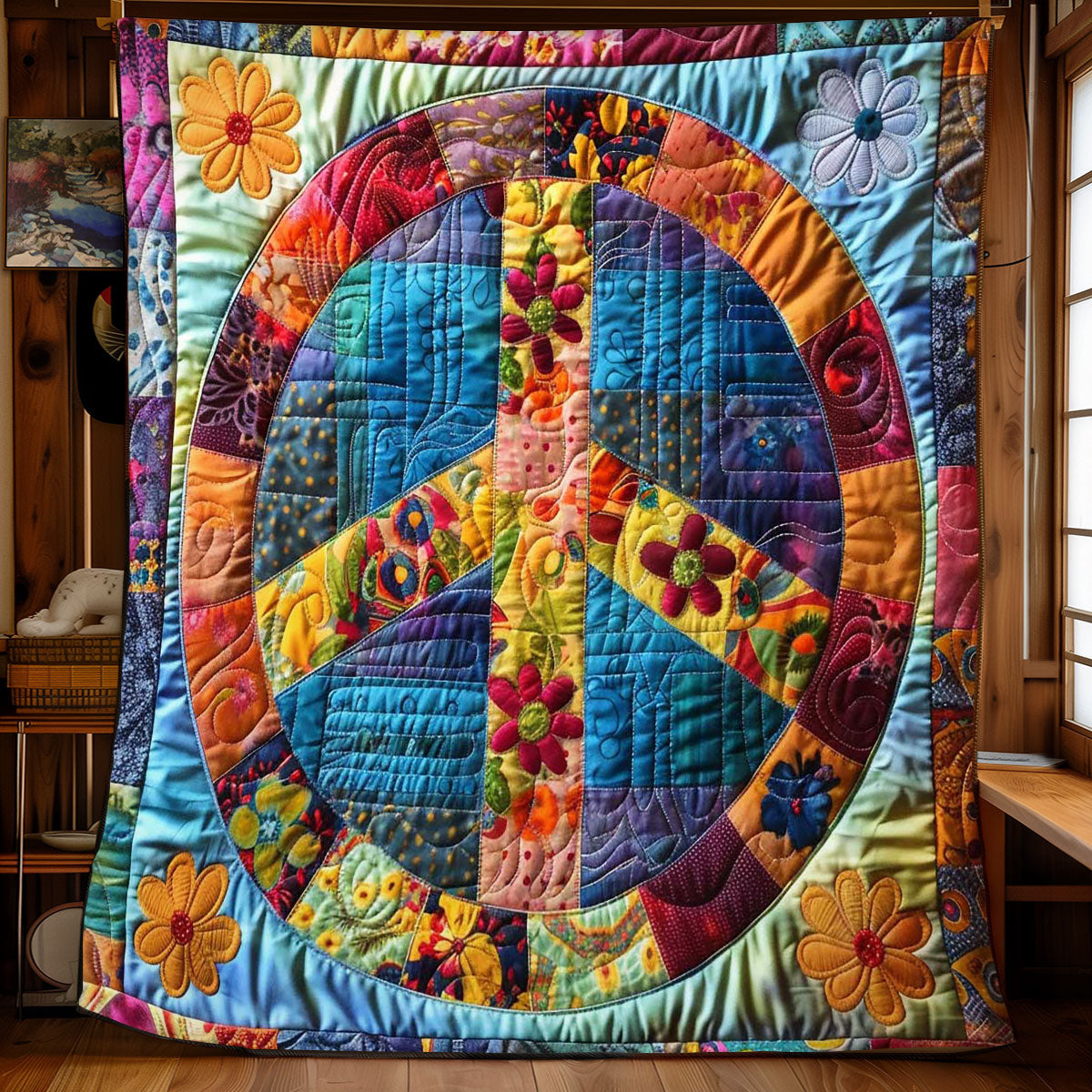 Groovy Peace WN2108042CL Quilt