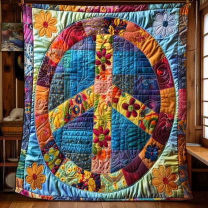 Groovy Peace WN2108042CL Quilt