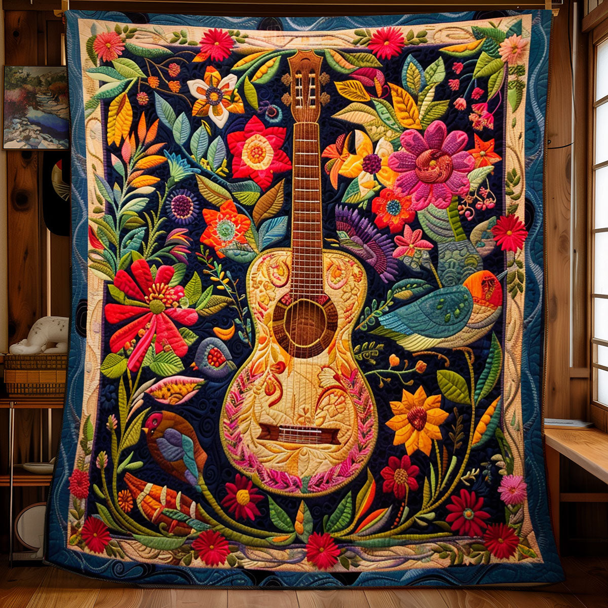 Guitar Blossom Magic WN2208133CL Quilt