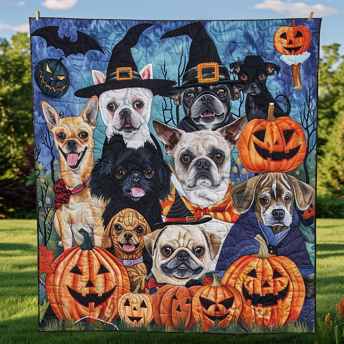Halloween Dogs WM2308051CL Quilt