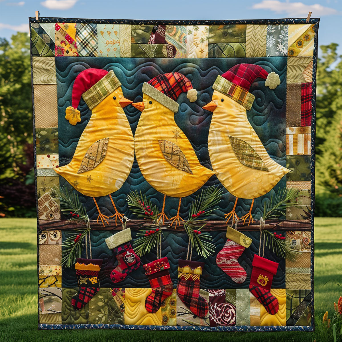 Happy Birds WM2308079CL Quilt