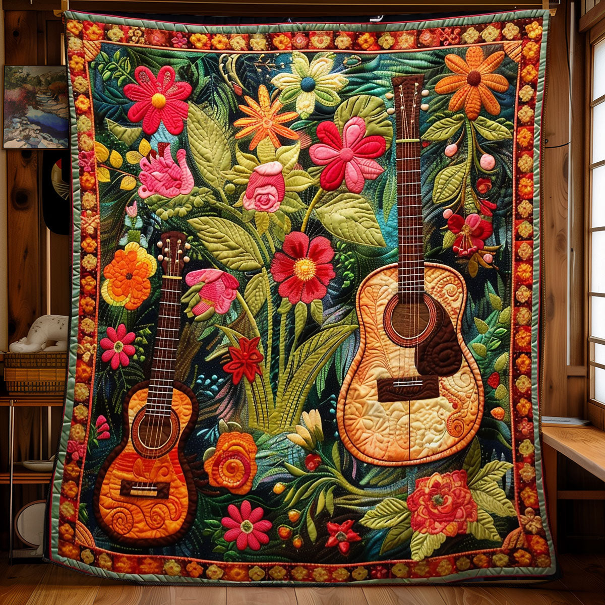Harmony Guitar Garden WN2208130CL Quilt