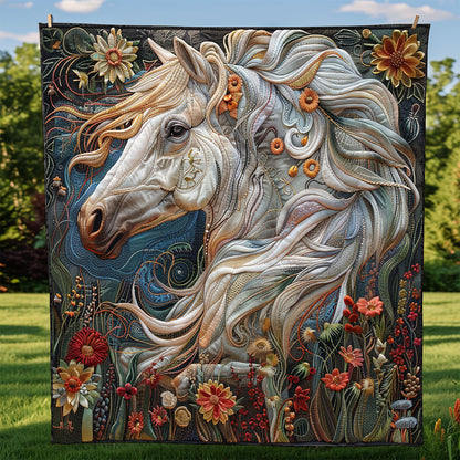 Horse Flowing Mane WM3008034CL Quilt