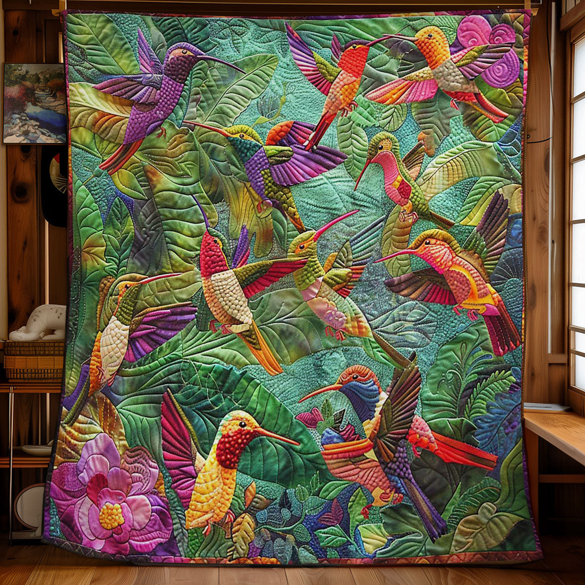 Hummingbird Garden Escape WN2708061CL Quilt