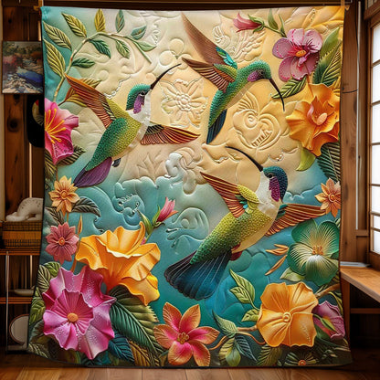 Hummingbirds In Bloom WN2608039CL Quilt