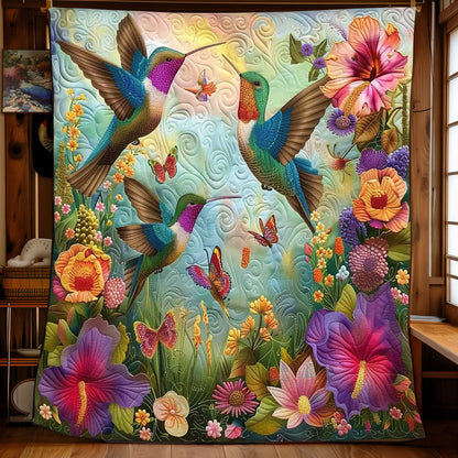 Hummingbirds' Blooming Adventure WN2608043CL Quilt