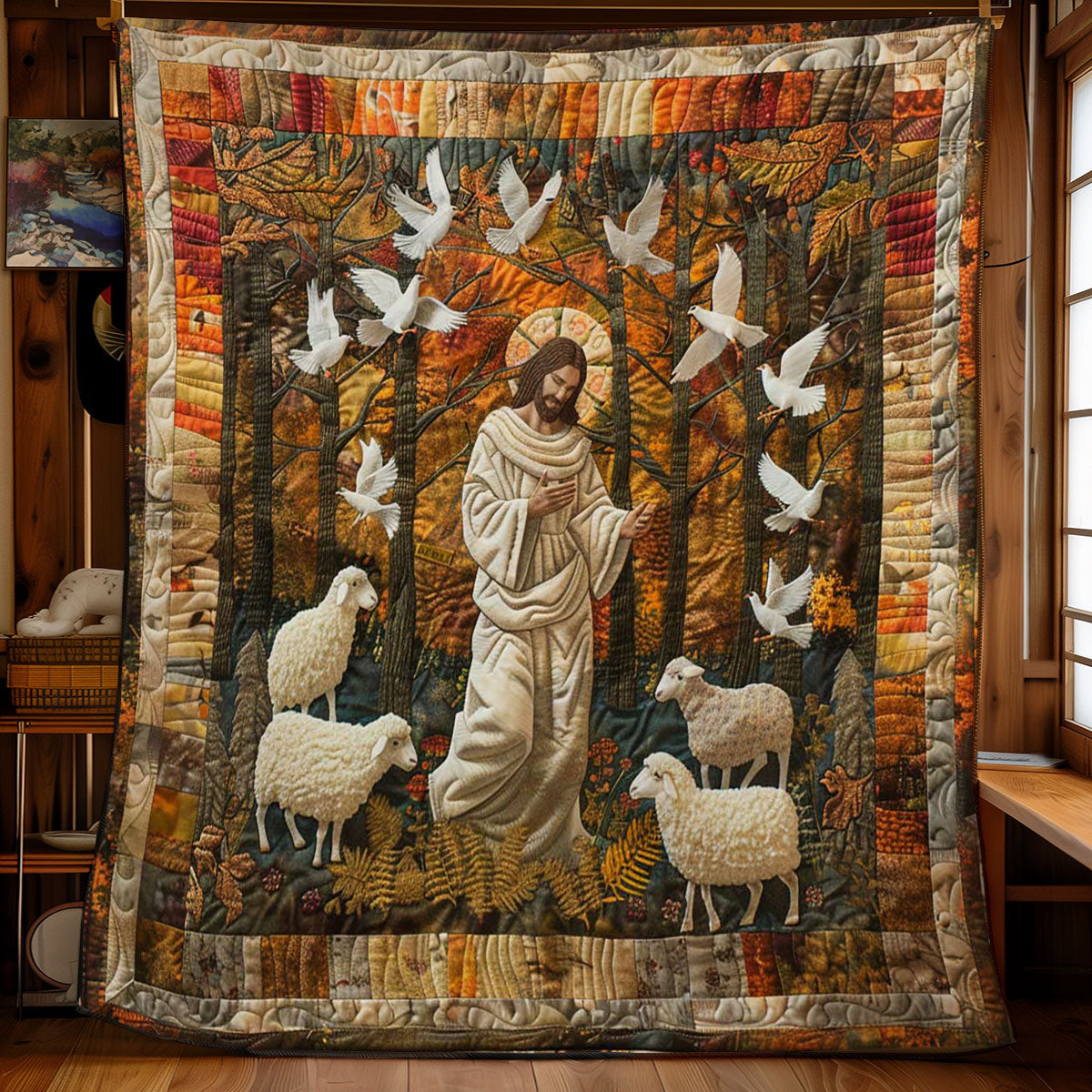 Jesus Light Of Faith WN2808001CL Quilt