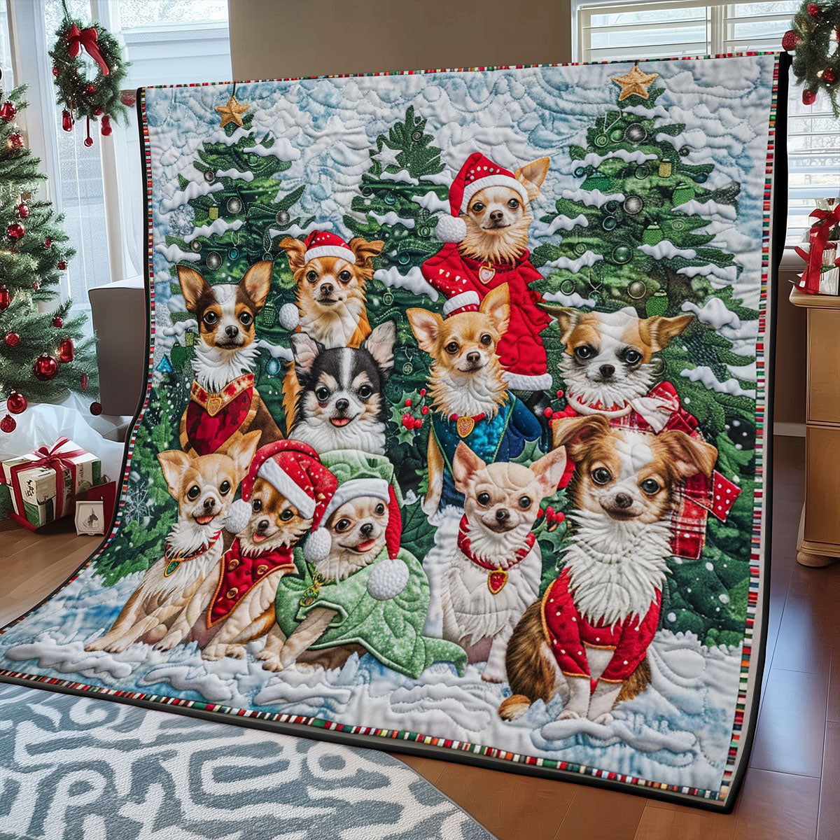 Jolly Chihuahua Friends SR1608047CL Quilt