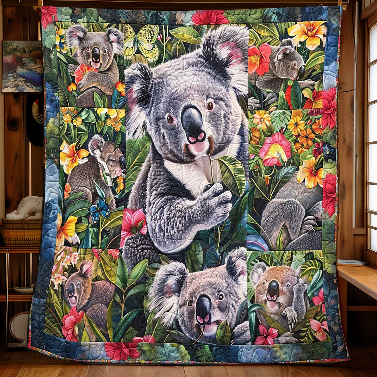 Koala And Floral Fantasy WN2608010CL Quilt