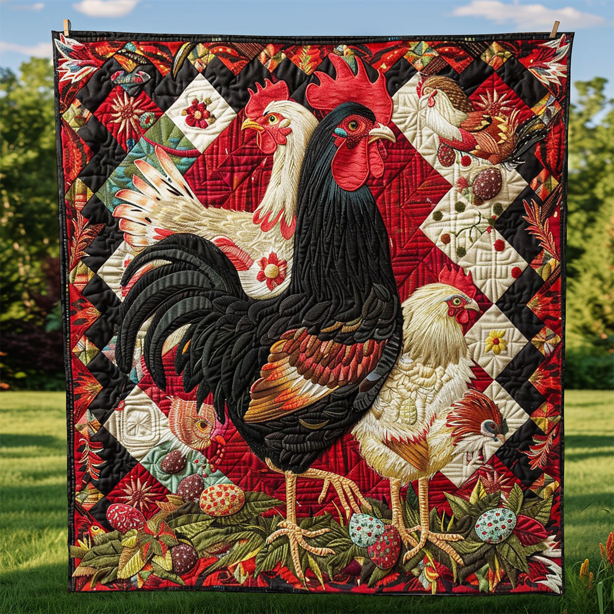 Majestic Chickens WM0509013CL Quilt