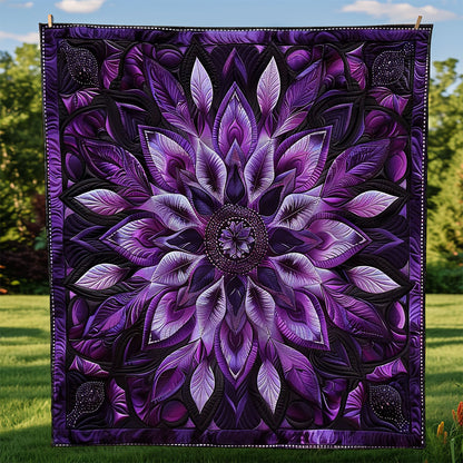 Mandala Purple Flower WM0509018CL Quilt