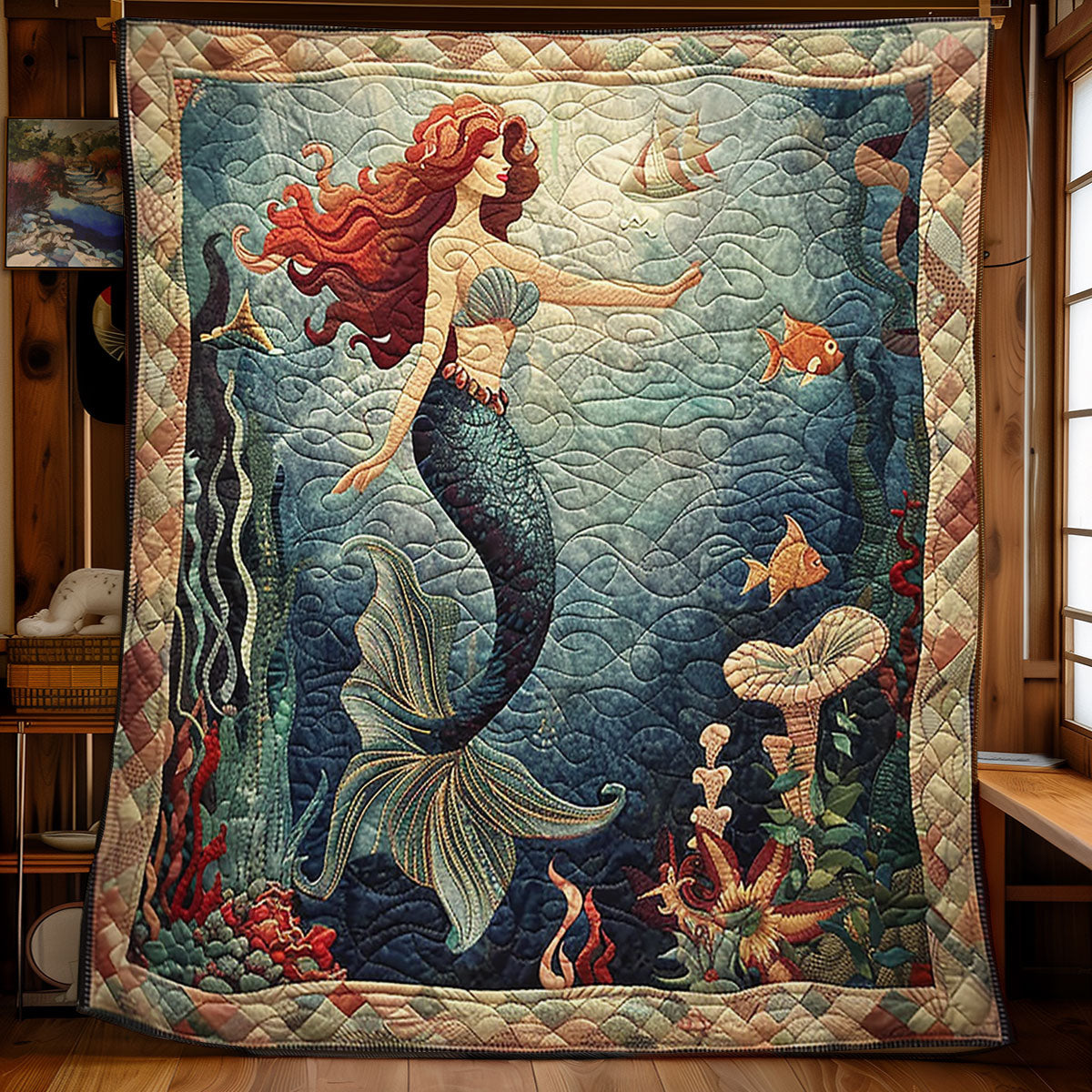 Mermaid Glimmer WN2208151CL Quilt