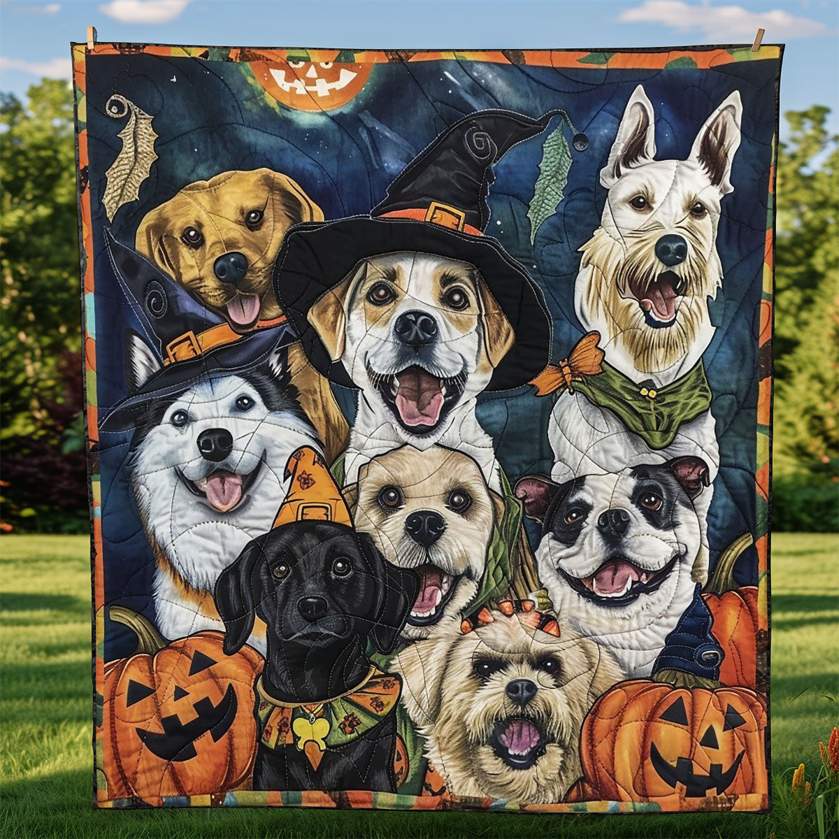 Mischievous Dogs WM2308052CL Quilt