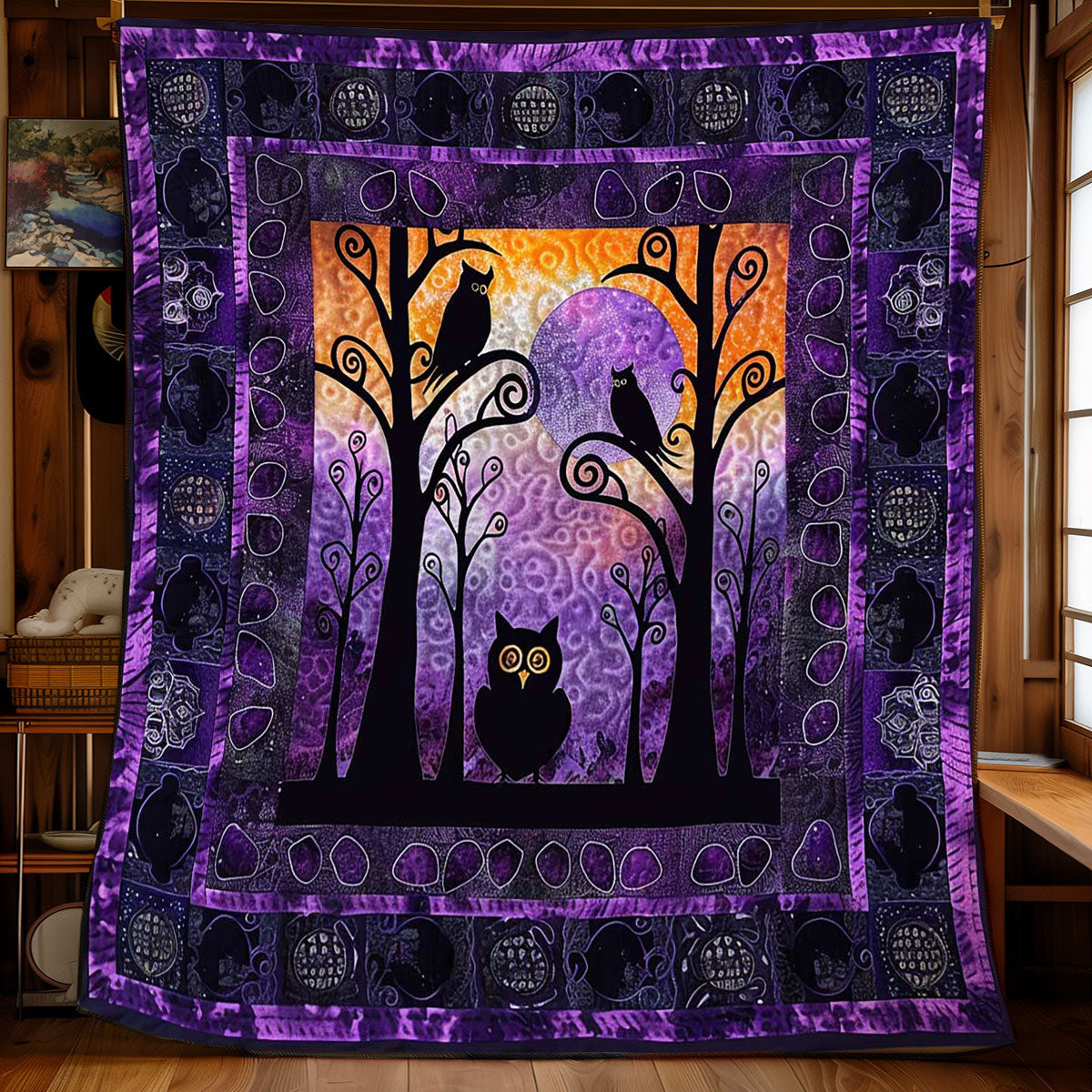 Moonlit Guardian Owl WN2608142CL Quilt