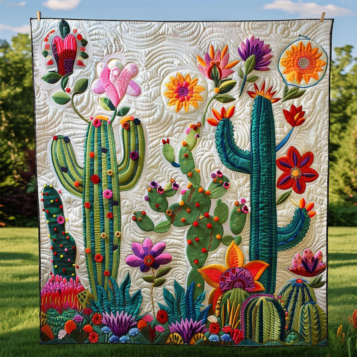 Mural Cactus WM0509032CL Quilt