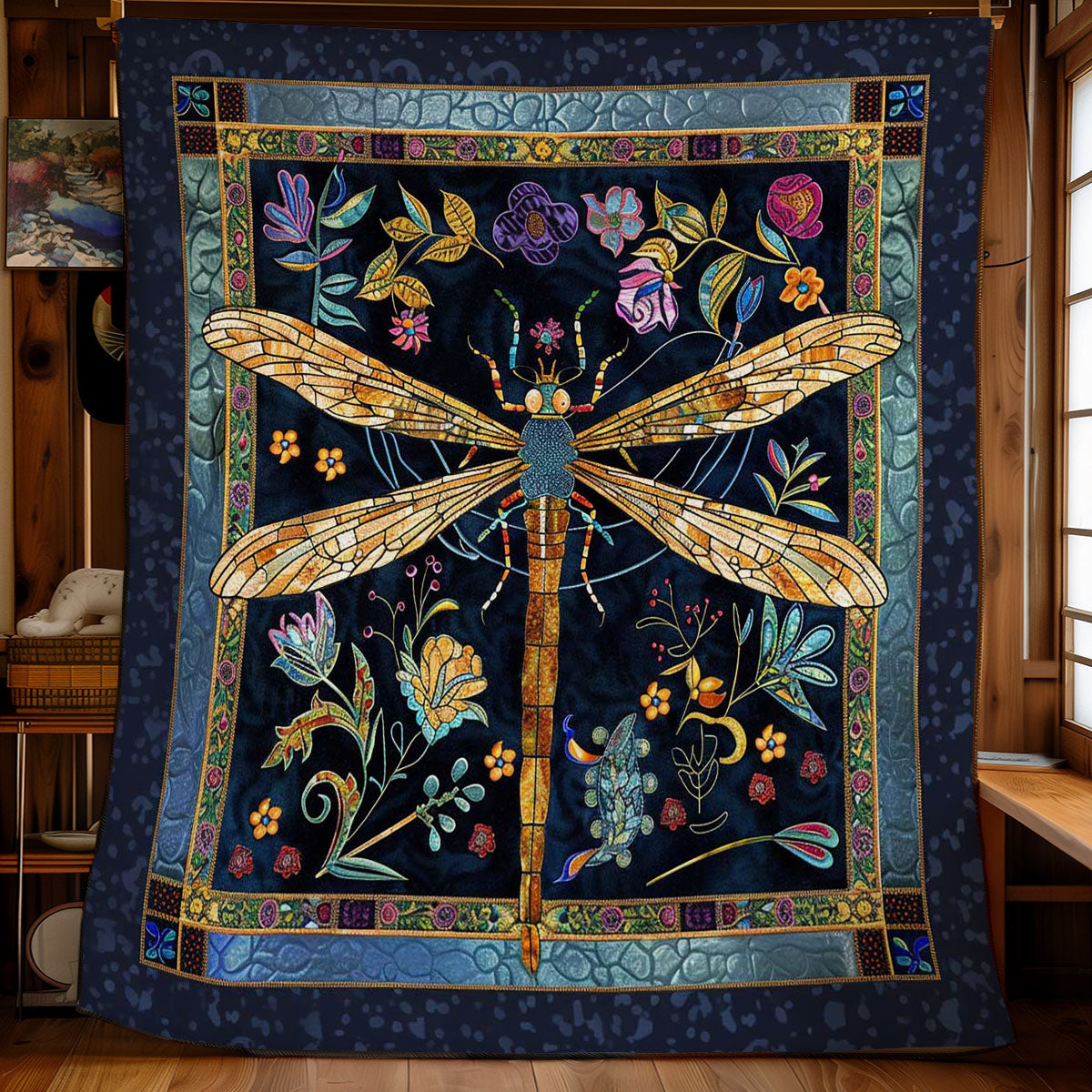 Mystical Dragonfly Garden WN2808034CL Quilt