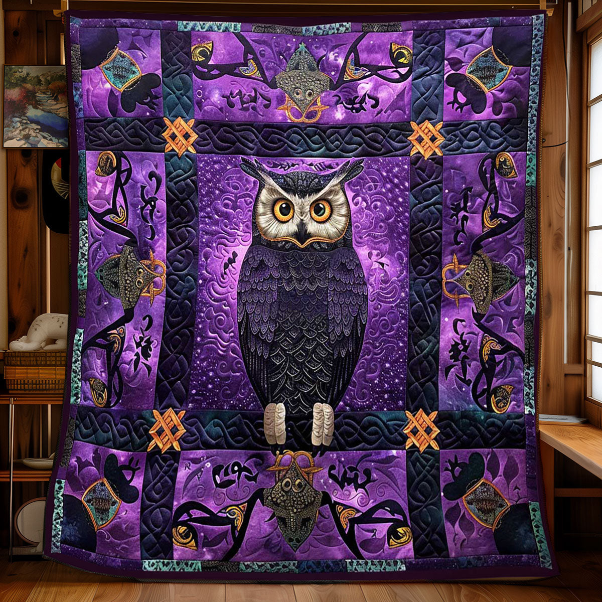 Mystical Owl Night WN2408169CL Quilt