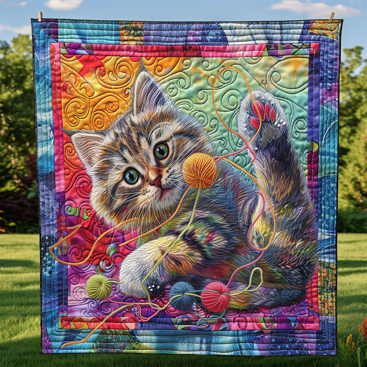 Naughty Colorful Kitty WM0509001CL Quilt