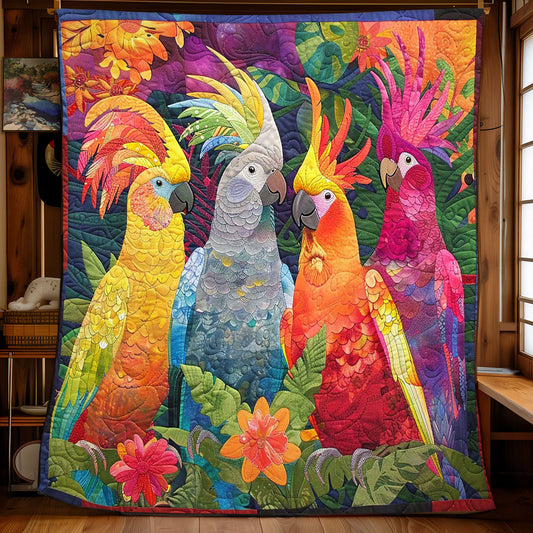 Parrots' Blooming Symphony WN2408090CL Quilt