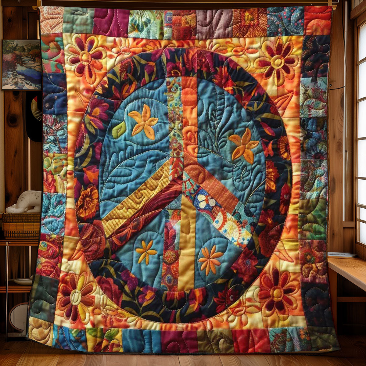 Peace Petals WN2108041CL Quilt