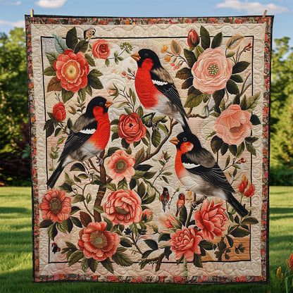 Peony And Bullfinches WM2308017CL Quilt